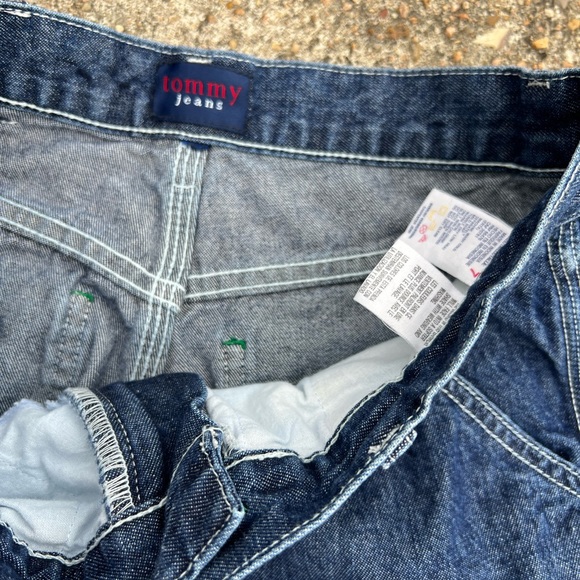 Vintage 90s! Tommy Hilfiger Denim Jeans 28/30 Big Logo Work Retro Skater - Picture 5 of 8